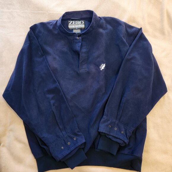 Zero Restriction Golf Outerwear Men's Jacket Navy 1/4 Snap Pullover -‎ Large - Picture 2 of 7